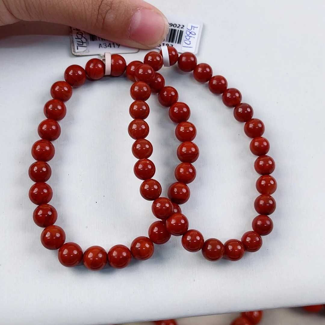 手串未镶嵌南红玛瑙瓦西锦红单圈7（多样式发其一）