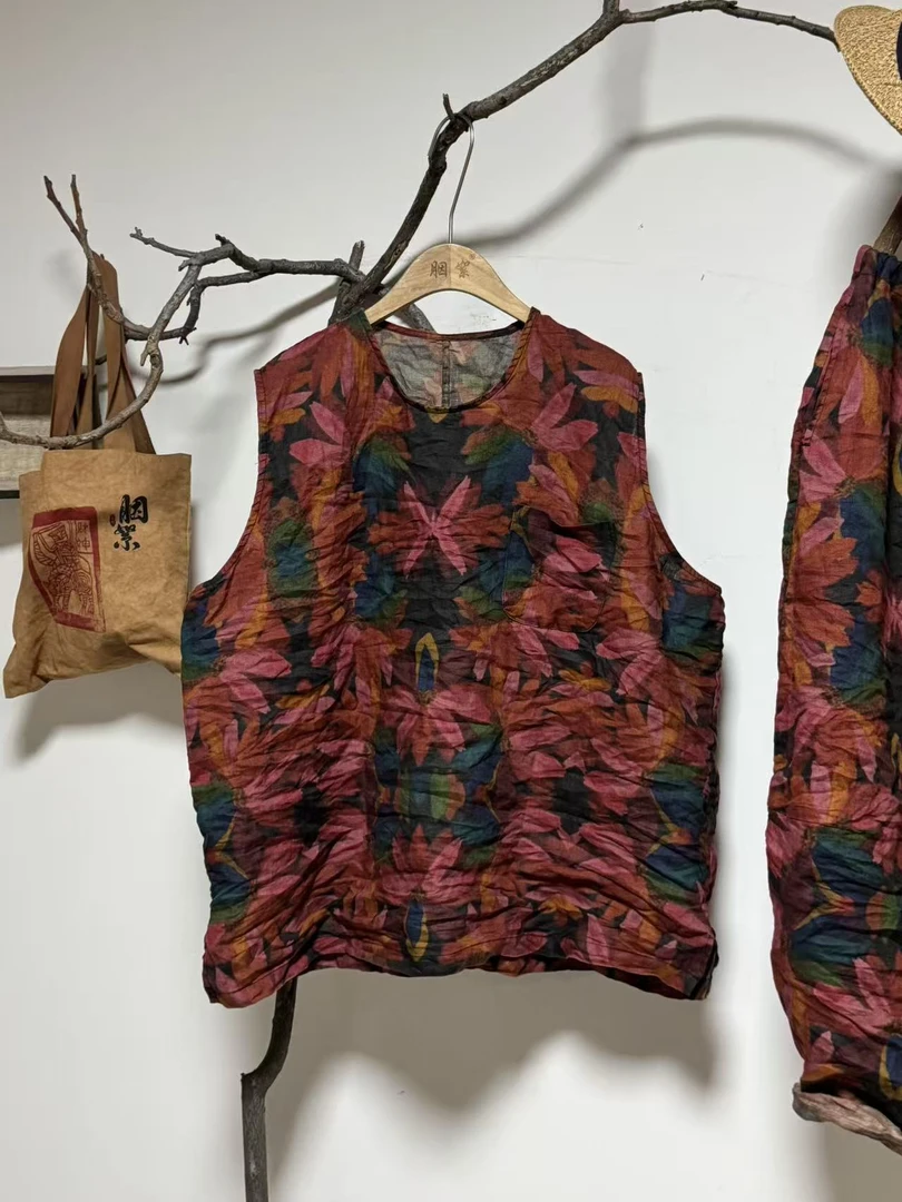 AS8013胭絮—亚麻面料马甲