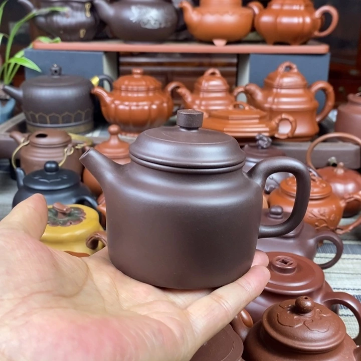 茶壶紫砂高德钟220cc原矿老紫泥特价