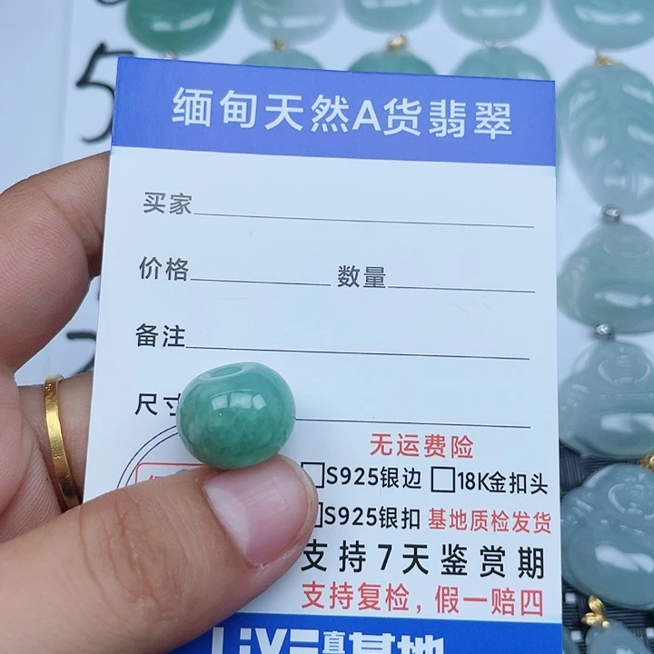 颈饰未镶嵌翡翠S*姐纯天然缅甸a货翡翠