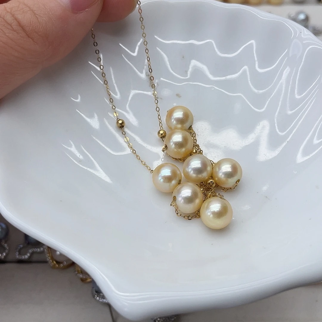 海水珍珠18K金镶嵌项链