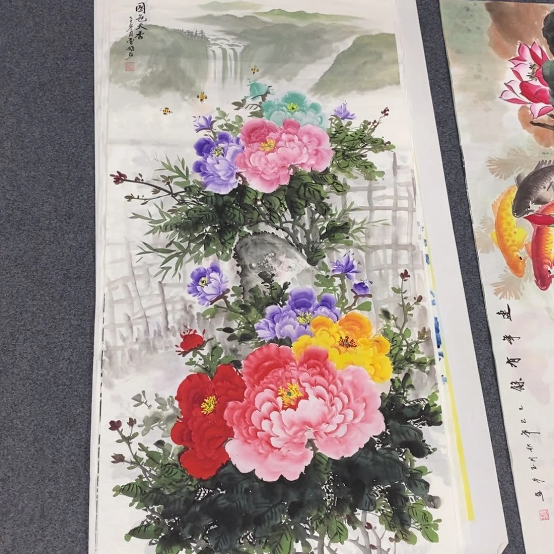 国画尺寸为140✖️70精品四尺手绘画