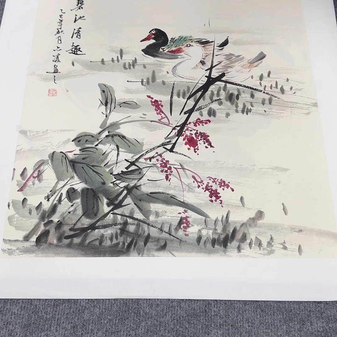 国画纯手绘山水花鸟
