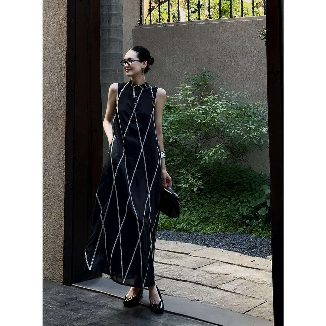 紫紫   苏派裙    定位专线锦纱浅中式连衣裙ZD07LZYL555