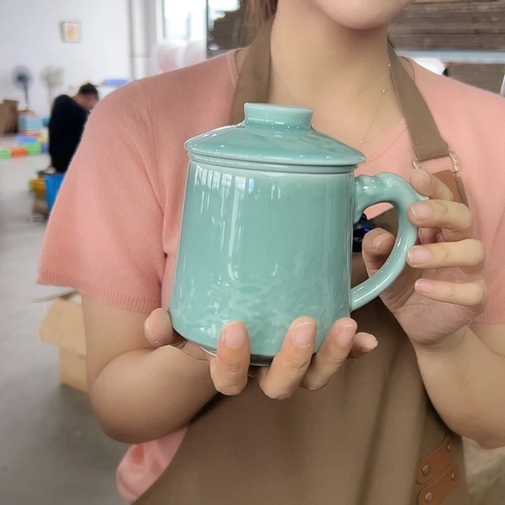 龙泉云间青瓷小米茶器