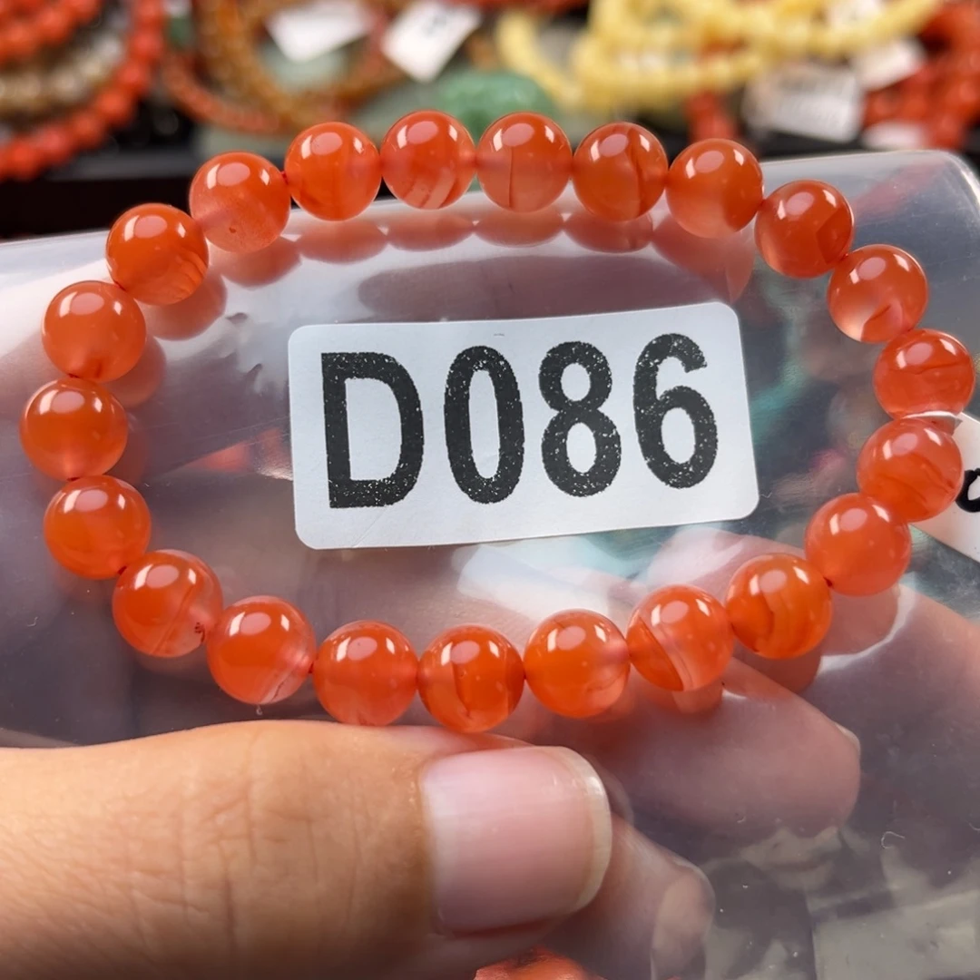 南红玛瑙未镶嵌珠宝奇石8.6mm