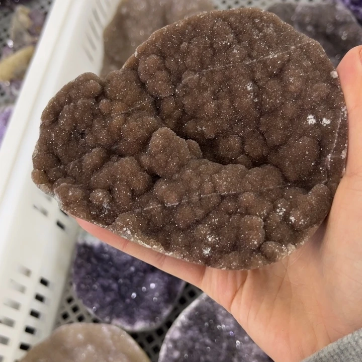 水晶未镶嵌珠宝半成品红软啵啵花盘