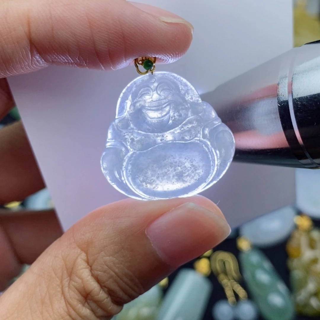 翡翠18K金镶嵌颈饰翡翠翡翠翡翠