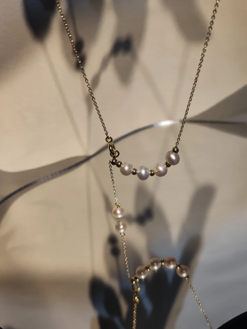 【月半弯】微笑6-7mm淡水珍珠项链轻奢多样性发货时尚强光仙女