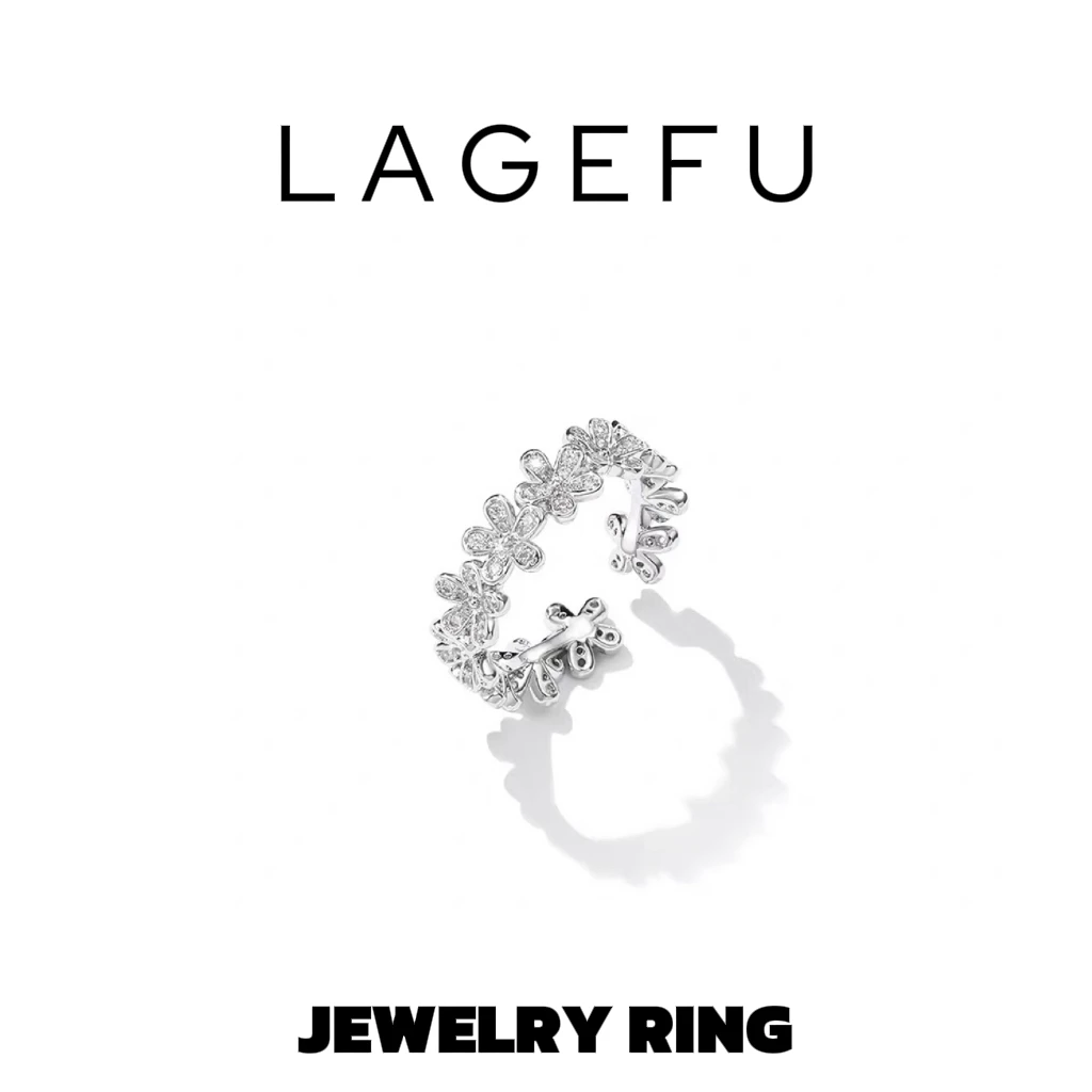 合金合成锆石戒指 【小雏菊】设计师高定气质时尚百搭轻奢指环DN674