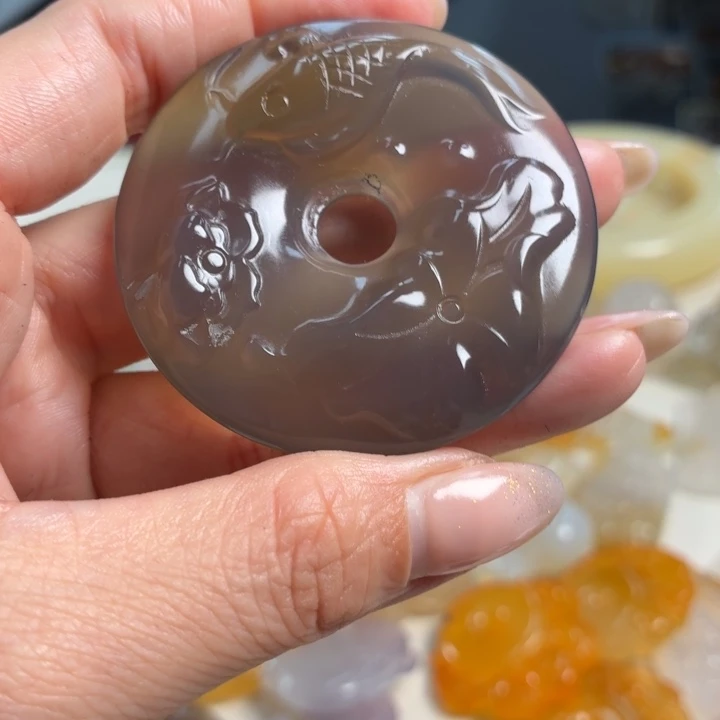 玛瑙/玉髓未镶嵌吊坠(不含链)