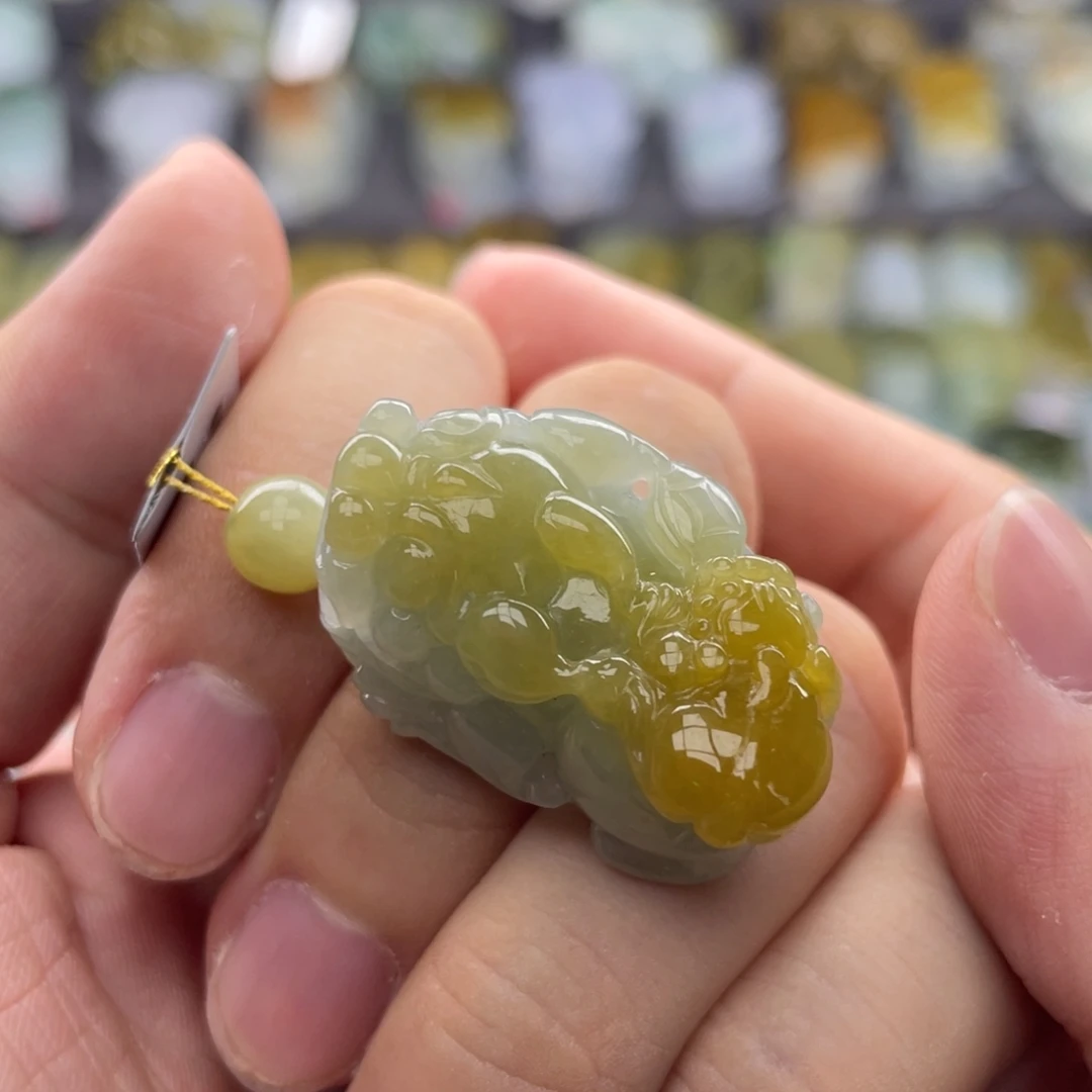 翡翠未镶嵌颈饰貔貅23