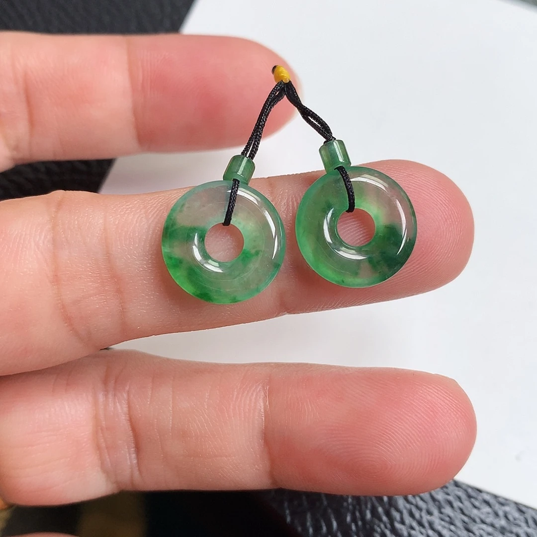 翡翠散珠缅甸天然A货翡翠冰种甜甜圈