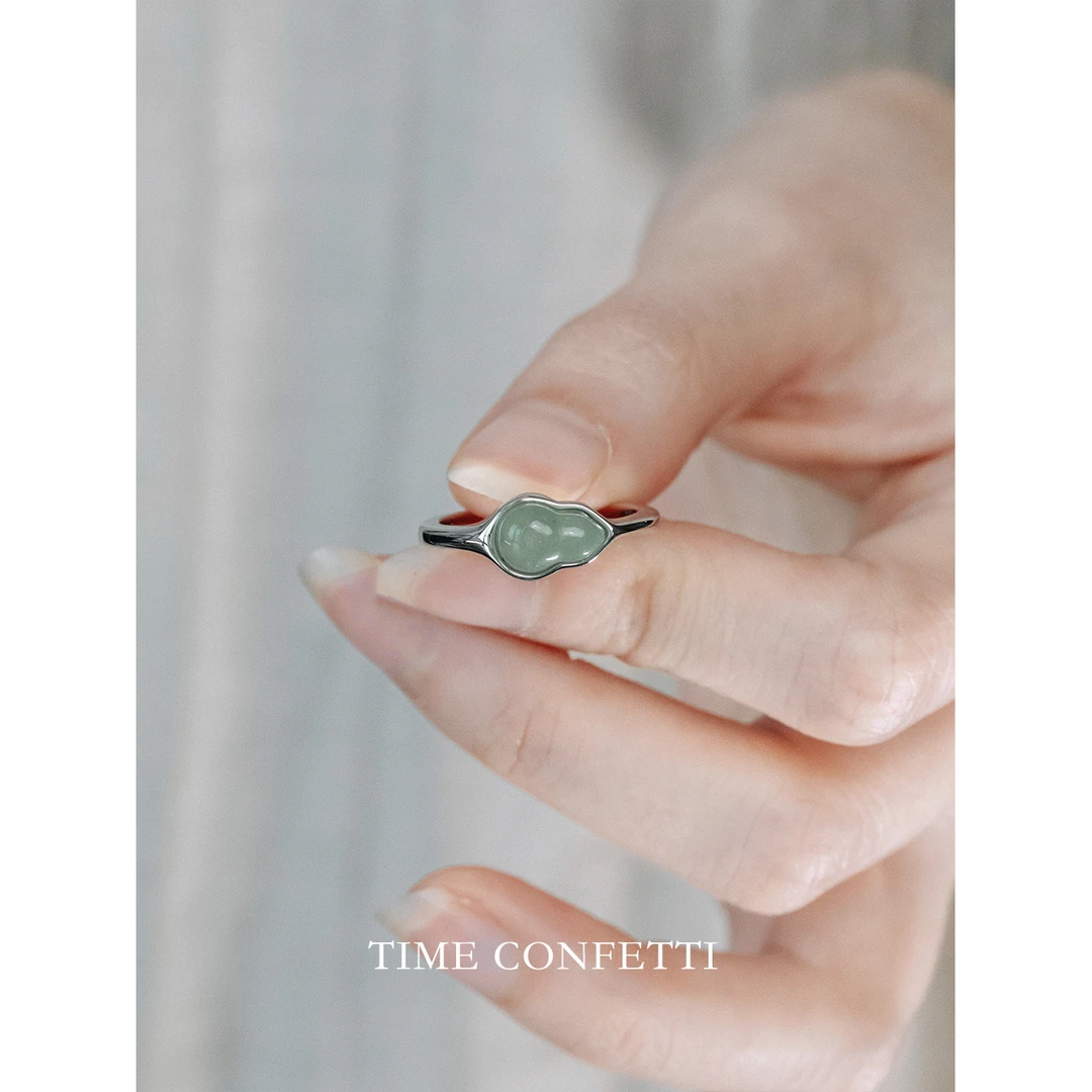 黄铜戒指 镀铂【孙二娘】新中式气质百搭葫芦开口戒指TC 9624