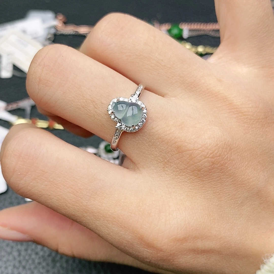 翡翠银S925镶嵌戒指