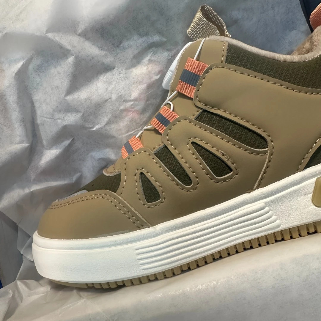 【26-37码】儿童加绒熊猫女童板鞋冬季新款男童中帮二棉运动鞋867