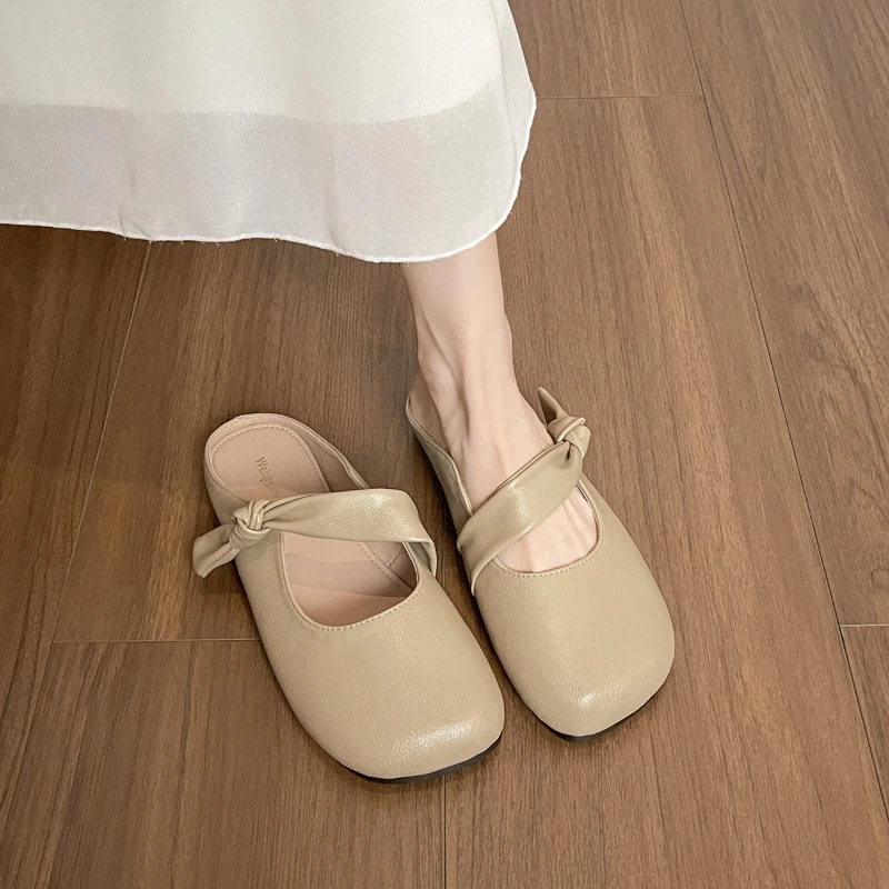 厚底懒人一脚蹬勃肯鞋外穿温柔玛丽珍包头拖鞋女2025新款夏季