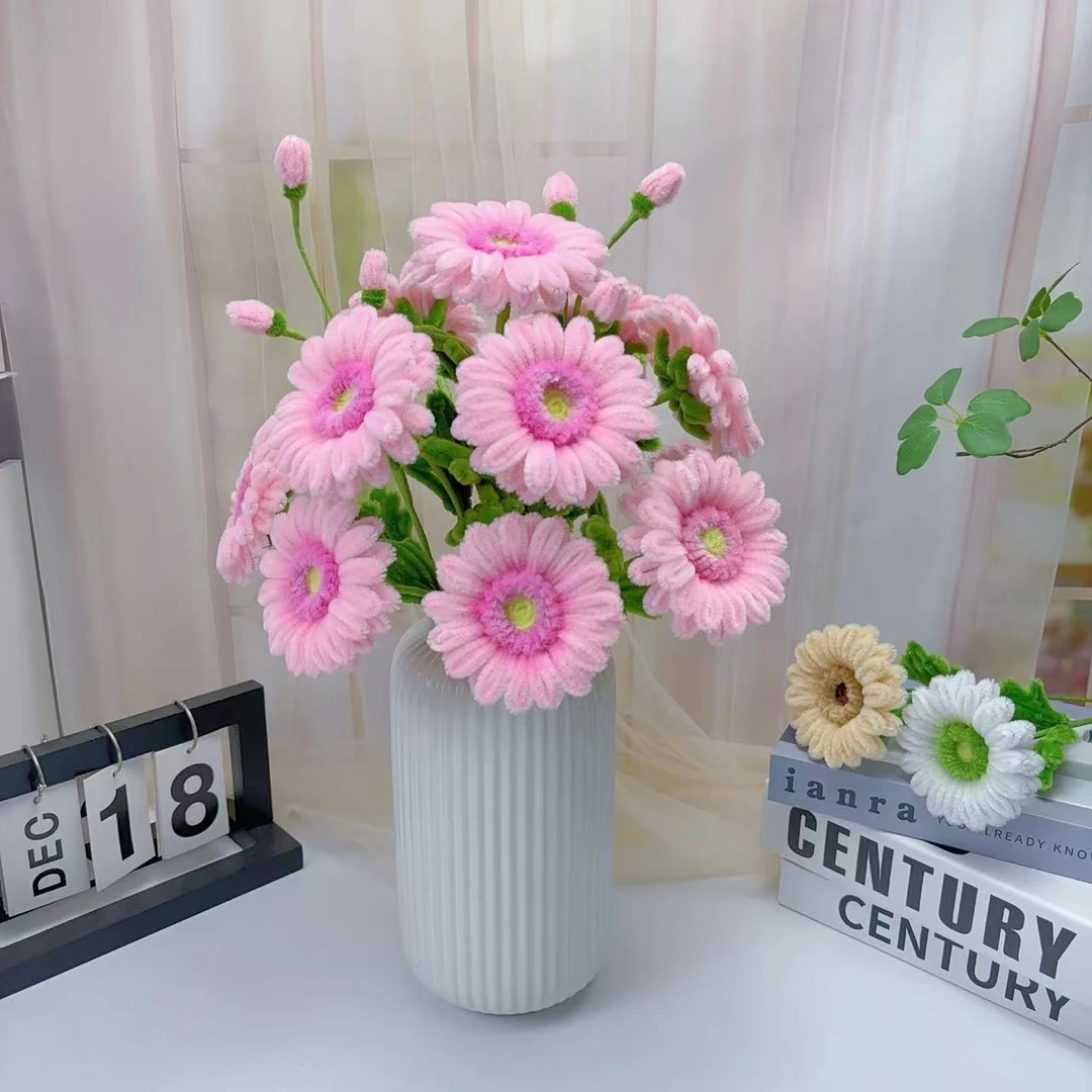 【送花瓶】非洲菊扶郎花扭扭棒手工diy材料包