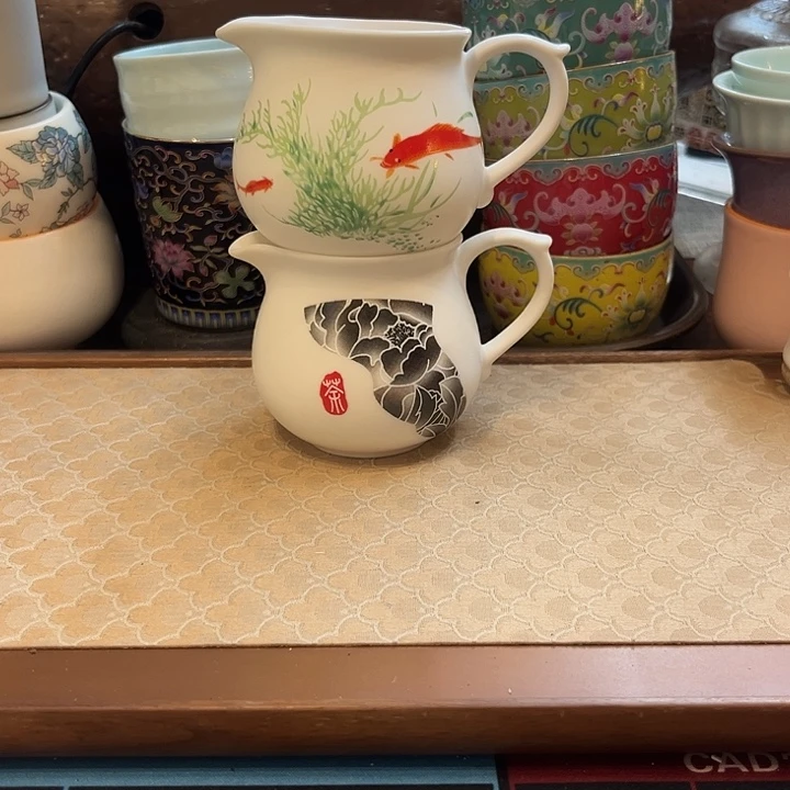 瓷片陶瓷公杯微瑕2个