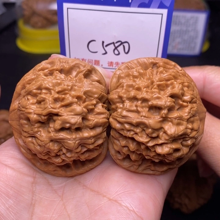 把件文玩核桃48全品官帽c580