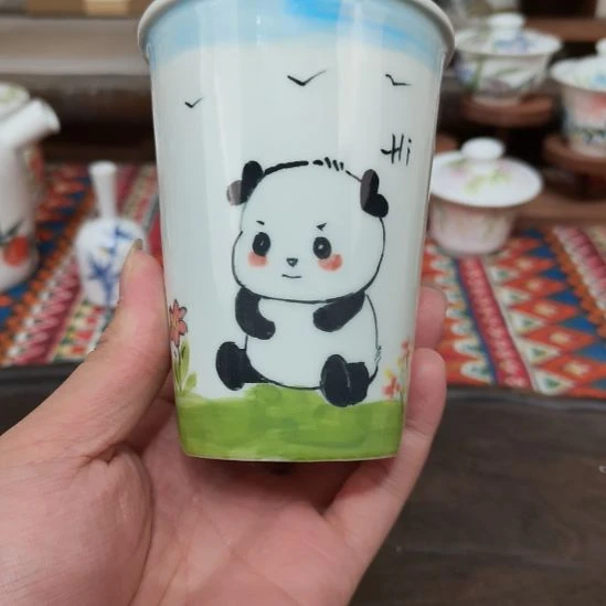 摆件陶瓷景德镇手工手绘高温瓷器