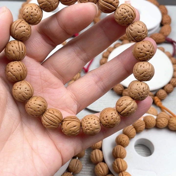 今***王核桃手串/手链12.5尺寸野生桃核手串