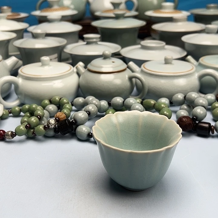 杯仿古月葵口八方杯原矿原釉原产地