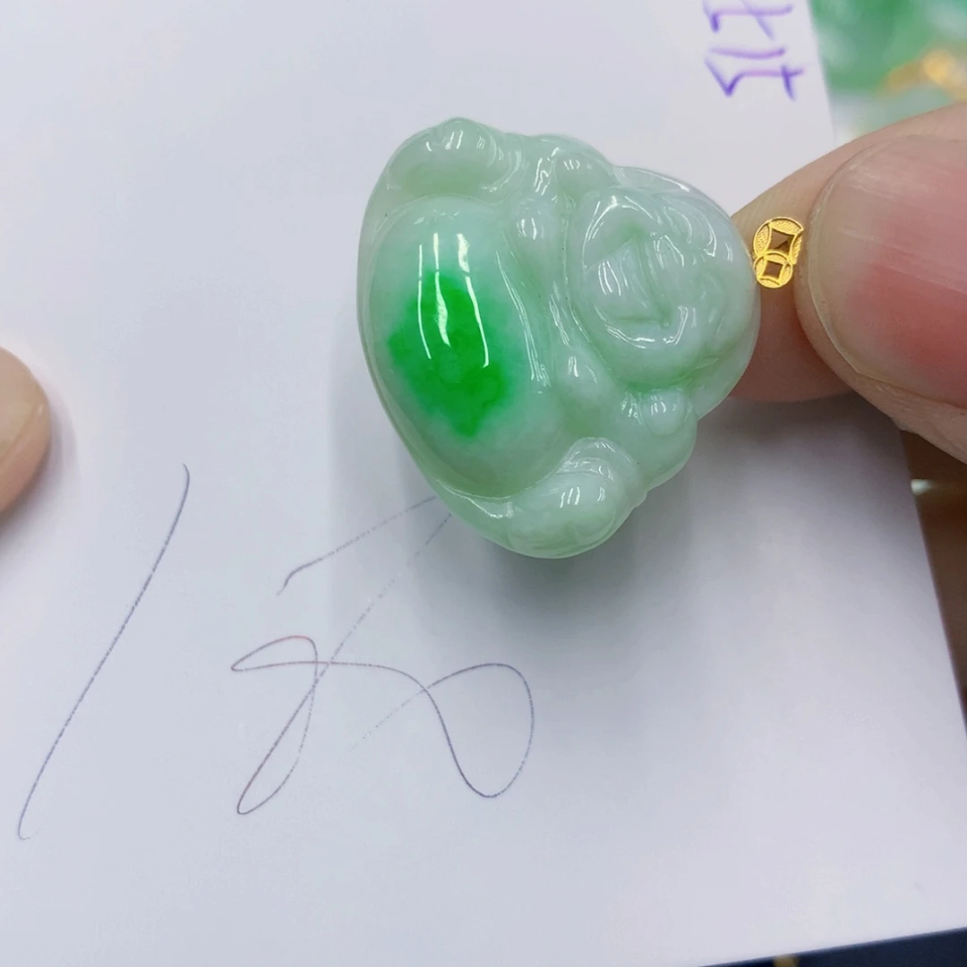 颈饰18K金镶嵌翡翠翡翠