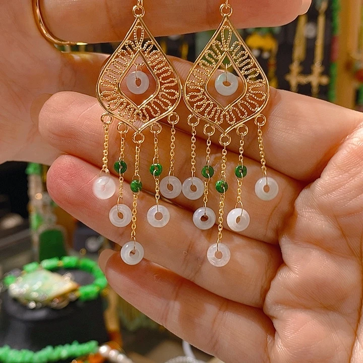 翡翠未镶嵌耳饰翡翠