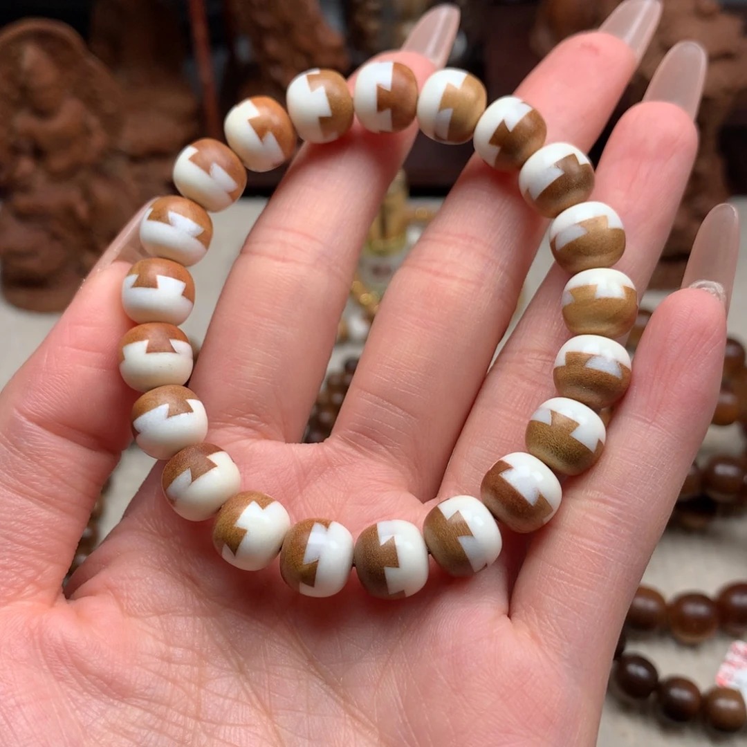 檀香木吊坠老山檀香9×10榫卯珠