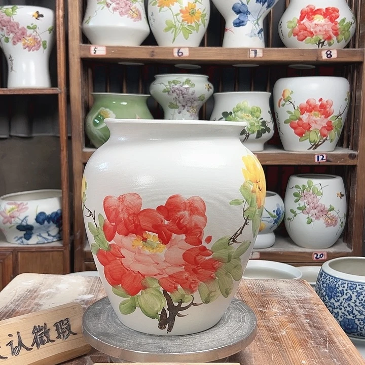 摆件高26口18.5牡丹 新款陶瓷大