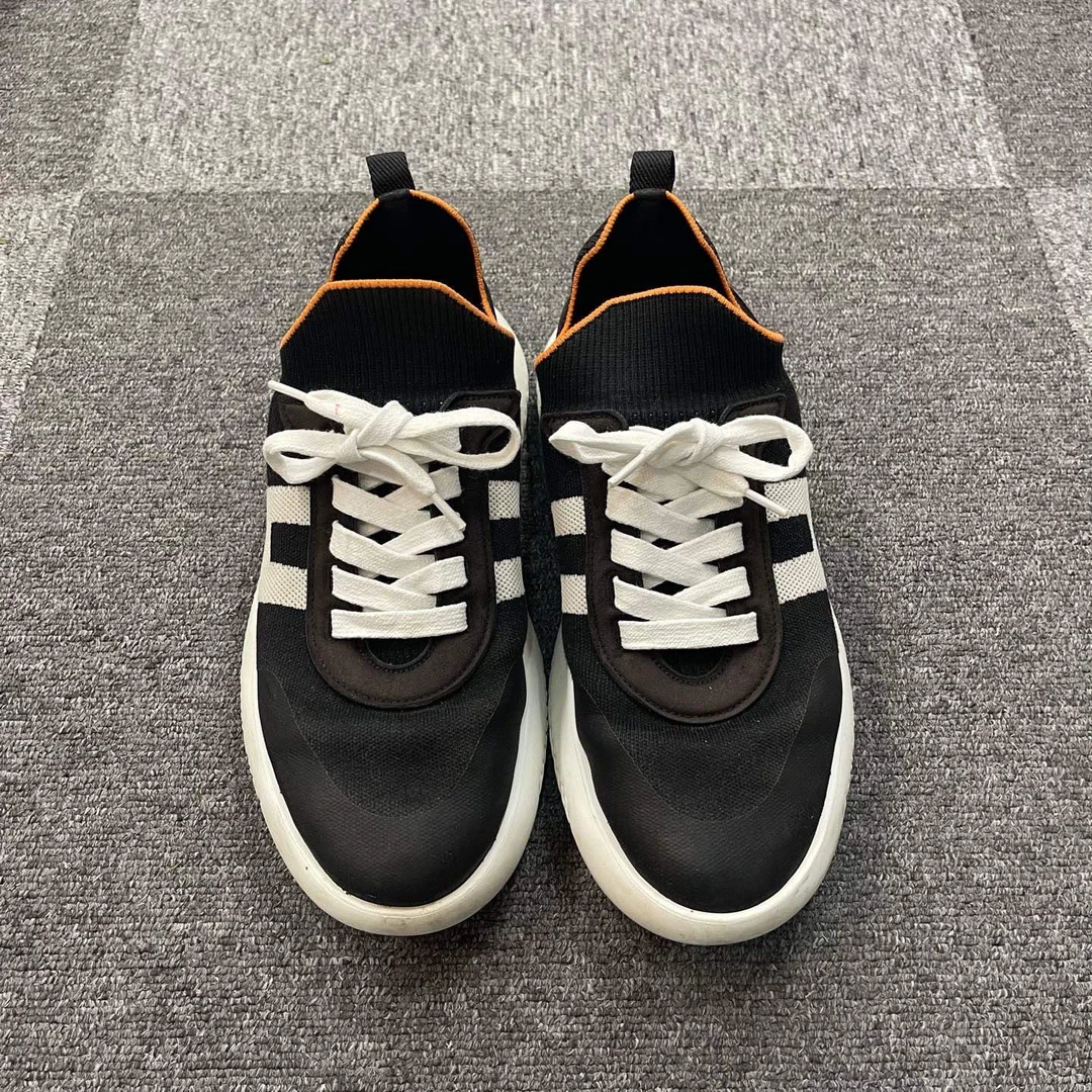 99新 Hermes/爱马仕 Crew黑色运动鞋/41码/DY216494