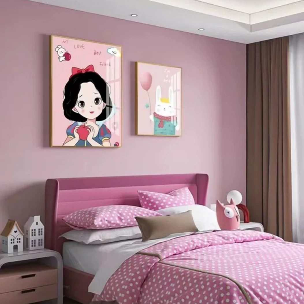 儿童房装饰画男孩女孩卧室床头挂画房间现代简约背景墙面创意壁画