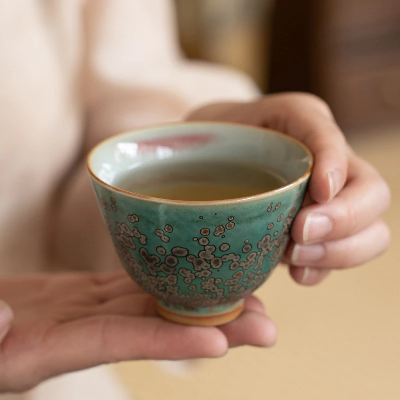 钧窑茶杯窑变主人杯复古茶具功夫茶杯品茗杯家用单杯陶瓷个人杯