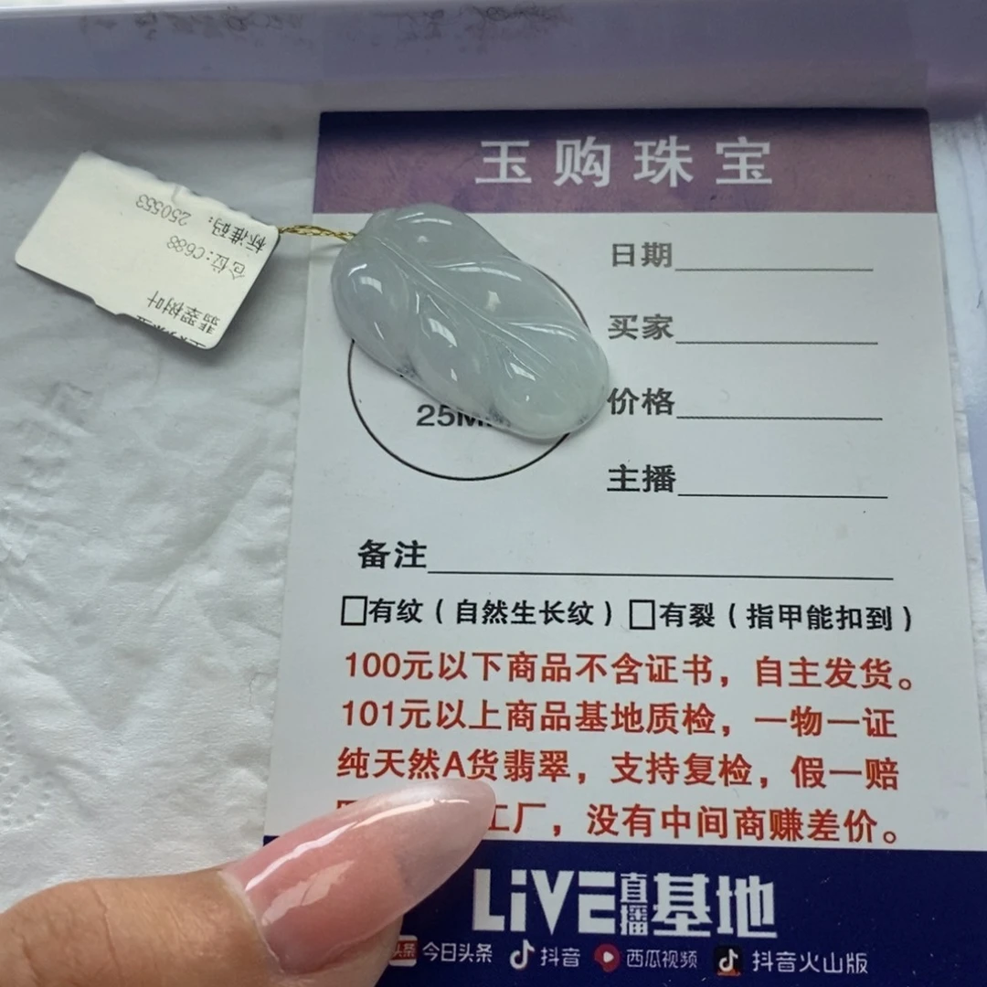 翡翠颈饰未镶嵌叶子
