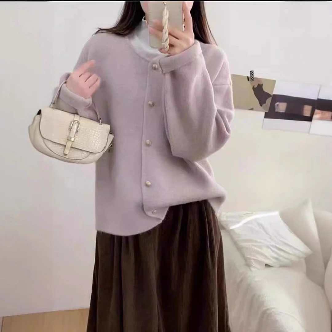 高品质超软糖果色毛衣外套