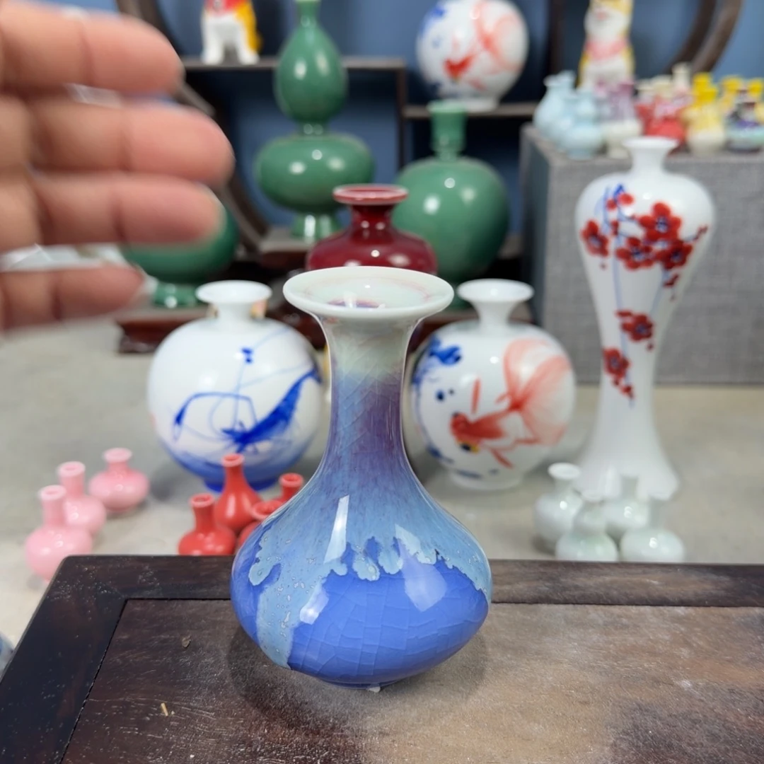 陶瓷手工小花器摆件