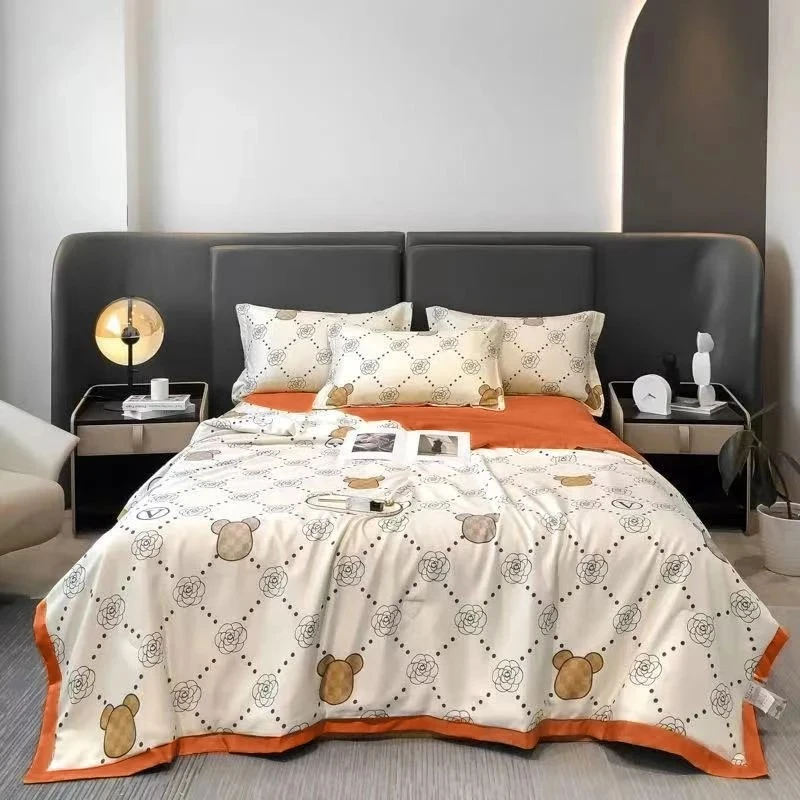 【30天试睡】2025轻奢印花夏凉被山茶花熊透气空调被150*200cm