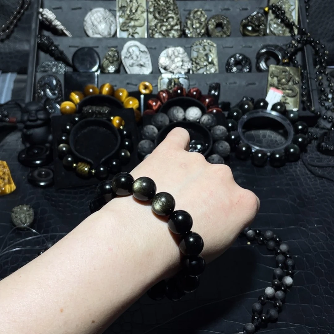 黑曜岩手链未镶嵌?**ღ