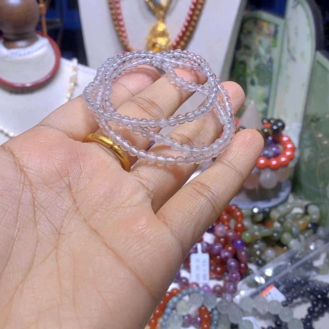 手链水晶未镶嵌莫粉多圈晶体