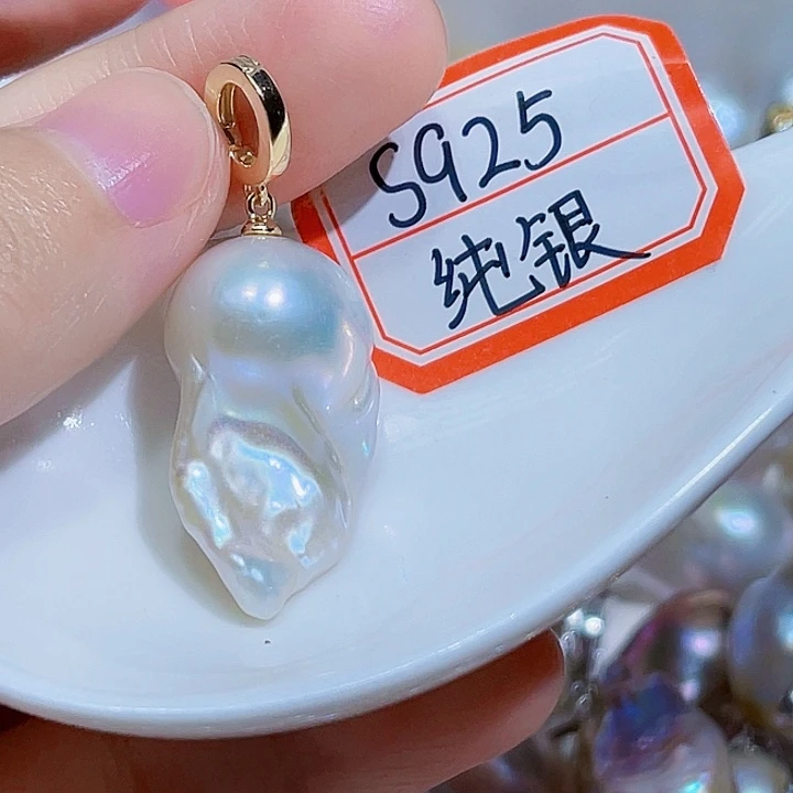 淡水珍珠银S925镶嵌颈饰
