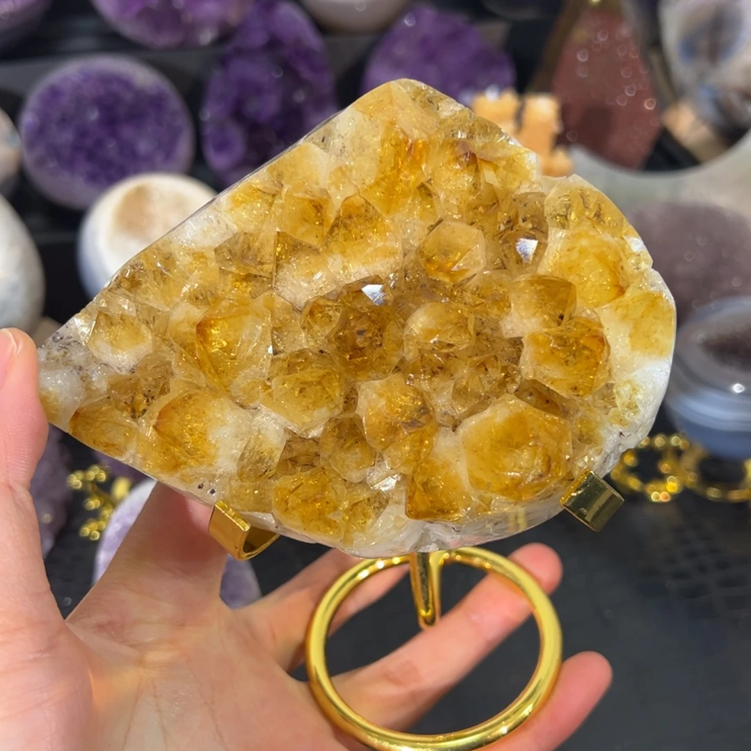 紫晶未镶嵌珠宝半成品17黄水晶