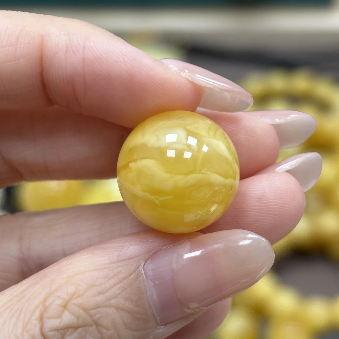 17.2mm带皮色· 小妖珠宝天然原矿琥珀蜜蜡