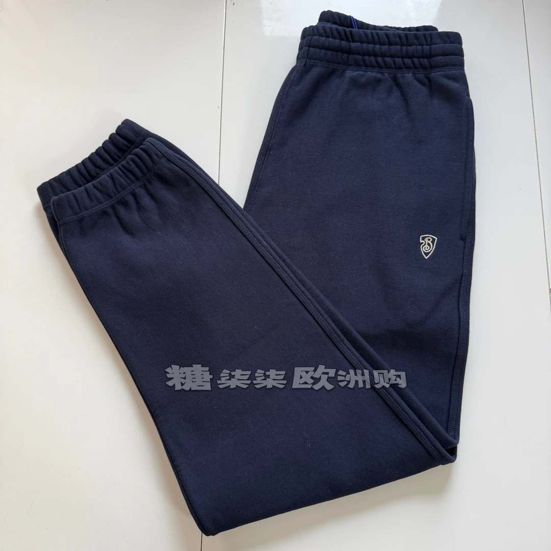 未使用 BURBERRY/博柏利 男士卫裤长裤盾牌B标刺绣松紧腰束口加绒