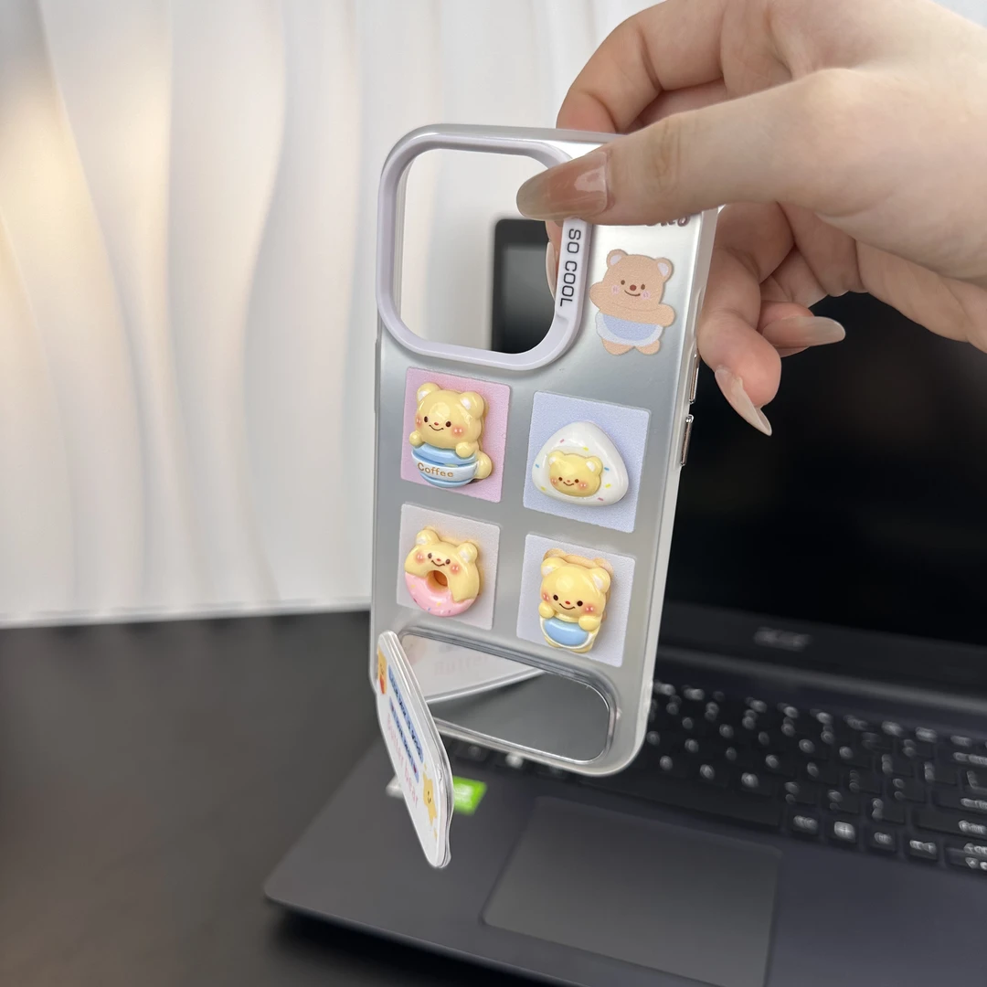 黄油小熊适用于苹果16promax华为vivo小米oppo防摔手机壳