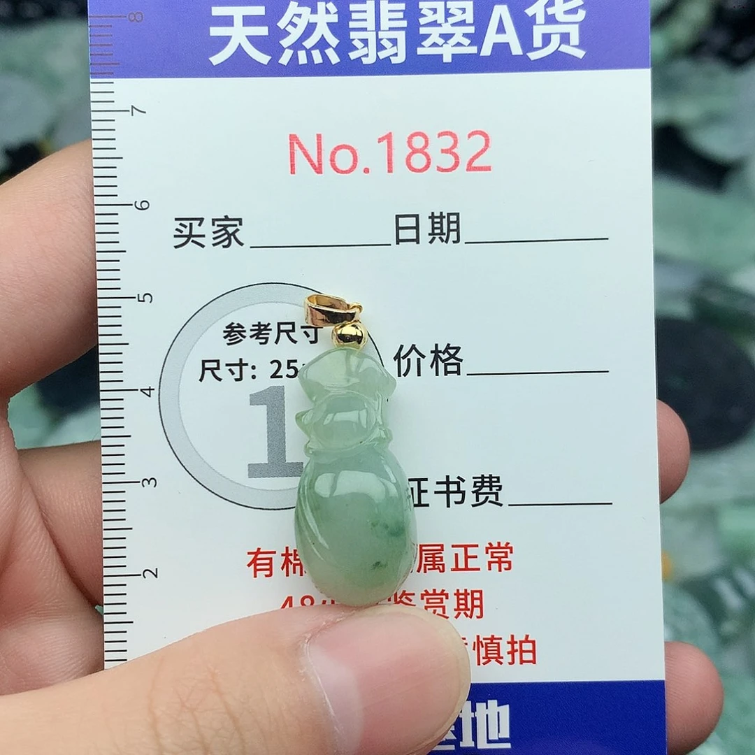 翡翠未镶嵌颈饰1832….
