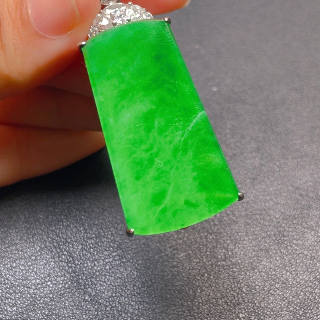 翡翠银S925镶嵌吊坠(不含链)