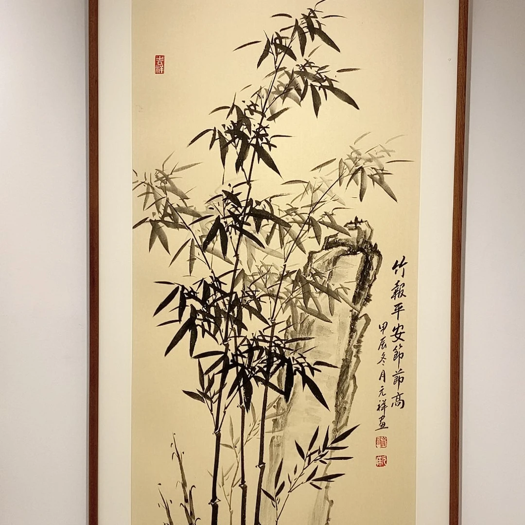 书法60120 仿古竹子沙比利榫卯本人手写