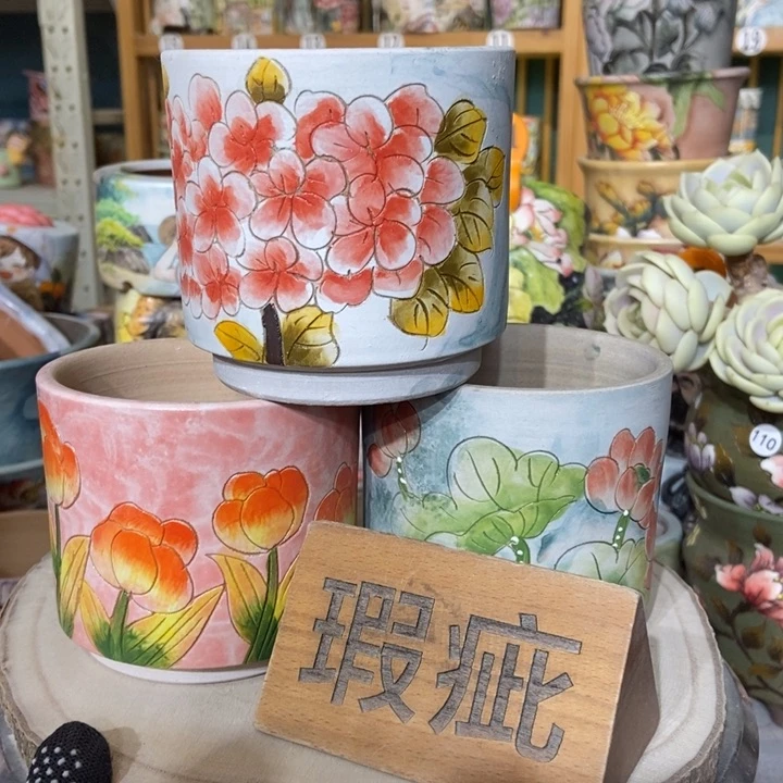 红陶景德镇艺术手绘作品