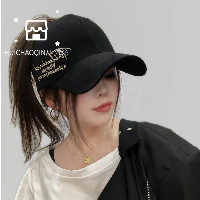 F1硬顶ins春夏ol韩版字母卷边棒球帽休闲跳舞帽子鸭舌帽刺绣